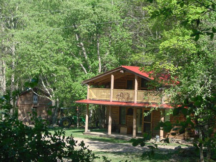 cabin in spring